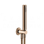 Gessi Inciso Душевой гарнитур: ручной душ, держатель с выводом, шланг 150 см, цвет: copper PVD 58123#030