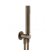 Gessi Inciso Душевой гарнитур: ручной душ, держатель, шланг 150 см, цвет: coffee bronze brushed PVD 58123#761