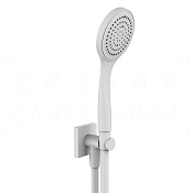 Gessi Rilievo Душевой гарнитур: ручной душ, держатель с выводом, шланг 150 см, цвет: matte white 59123#279
