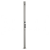 Gessi Outdoor Душевая колонна уличная с хромотер., на 2 потреб., внешняя часть, цвет: steel brushed 63233#239