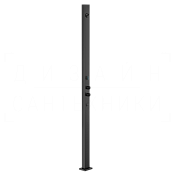 Gessi Outdoor Душевая колонна уличная с хромотер., на 2 потреб., внешняя часть, цвет: matte black 63233#299