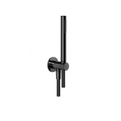 Gessi Anello Душевой гарнитур: ручной душ, держатель с выводом, шланг 150 см, цвет: black metal PVD 63329#706