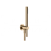 Gessi Anello Душевой гарнитур: ручной душ, держатель с выводом, шланг 150 см, цвет: warm bronze PVD 63329#735