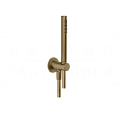 Gessi Anello Душевой гарнитур: ручной душ, держатель, шланг 150 см, цвет: deep bronze brushed PVD 63329#791