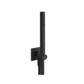 Gessi Inverso Душевой гарнитур: ручной душ, держатель с выводом, шланг 150 см, цвет: matte black 73523#299
