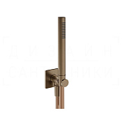 Gessi Inverso Душевой гарнитур: ручной душ, держатель, шланг 150 см, цвет: coffee bronze brushed PVD 73523#761
