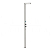 Gessi Outdoor Душевая колонна уличная с хромот., на 2 потреб., внешняя часть, цвет: steel brushed 63229#239
