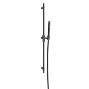 Gessi Inverso Душевой гарнитур: ручной душ, штанга, шланг 150 см, цвет: black metal brushed PVD 63584#707