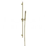 Gessi Inverso Душевой гарнитур: ручной душ, штанга, держатель, шланг 150 см, цвет: brushed brass PVD 63584#727