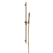 Gessi Inverso Душевой гарнитур: ручной душ, штанга, держатель, шланг 150 см, цвет: warm bronze PVD 63584#735