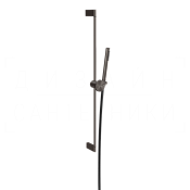 Gessi Origini Душевой гарнитур: ручной душ, штанга, шланг 150 см, цвет: black metal brushed PVD 66145#707