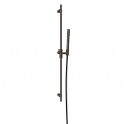 Gessi Habito Душевой гарнитур: ручной душ, штанга, шланг 150 см, цвет: black metal brushed PVD 70045#707