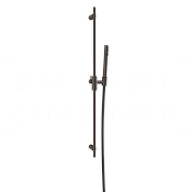 Gessi Habito Душевой гарнитур: ручной душ, штанга, шланг 150 см, цвет: black metal brushed PVD 70345#707