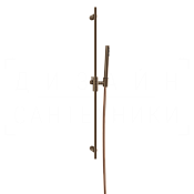 Gessi Habito Душевой гарнитур: ручной душ, штанга, шланг 150 см, цвет: coffee bronze brushed PVD 70345#761