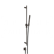 Gessi Incastri Душевой гарнитур: ручной душ, штанга, шланг 150 см, цвет: black metal brushed PVD 75040#707