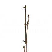 Gessi Incastri Душевой гарнитур: ручной душ, штанга, шланг 150 см, цвет: coffee bronze brushed PVD 75040#761