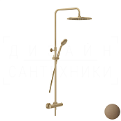 Gessi Minimalistic Shower Душевая стойка: без излива, термостат, шланг 150 см, цвет: coffee bronze 35177#761