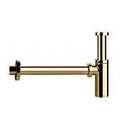 Gessi Сифон для раковины бутылочный G 1 1/4, цвет: warm bronze PVD 01377#735
