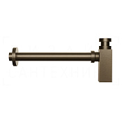 Gessi Сифон для раковины бутылочный G 1 1/4, цвет: coffee bronze brushed PVD 01410#761