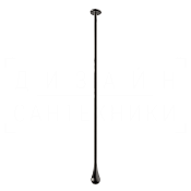 Gessi Goccia Излив потолочный для раковины, высота под заказ, цвет: black metal brushed PVD 33799#707