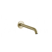 Gessi 316 Излив настенный для раковины, длина под заказ, цвет: brushed brass PVD 54210#727