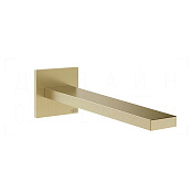 Gessi Inverso Излив настенный для раковины, длина под заказ, цвет: brushed brass PVD 73104#727