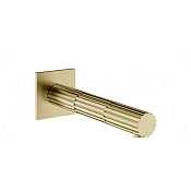 Gessi Incastri Излив настенный для ванны 18 см, цвет: brushed brass PVD 75103#727