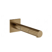Gessi Incastri Излив настенный для ванны 18 см, цвет: deep bronze brushed PVD 75103#791