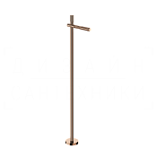 Gessi Incastri Смеситель для раковины напольн., без д/к, внеш. час., излив 20,8 см, цвет: copper PVD 75095#030