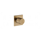 Gessi Incastri Запорный вентиль для термостата, внешняя часть, цвет: warm bronze brushed PVD 75364#726