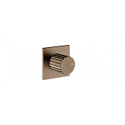 Gessi Incastri Запорный вентиль для термостата, внешняя часть, цвет: coffee bronze brushed PVD 75364#761