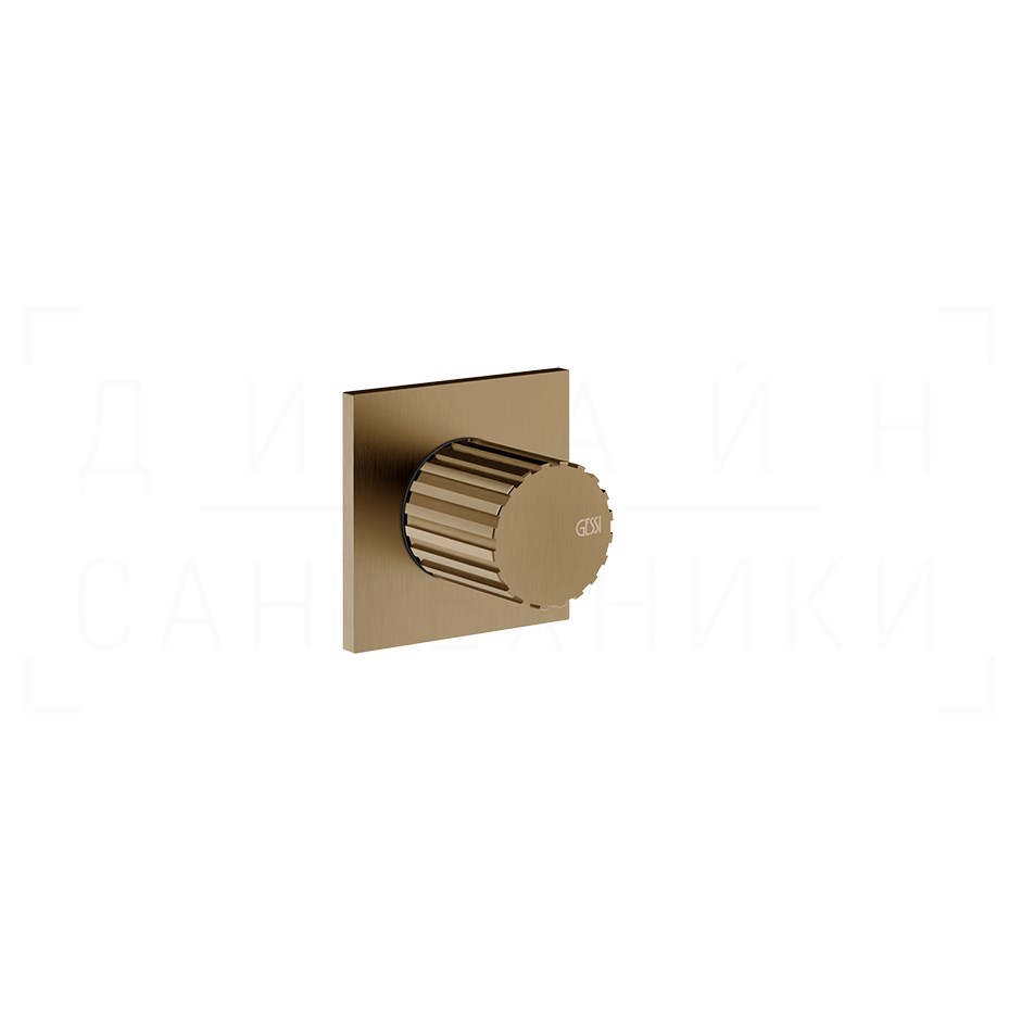 Gessi Incastri Запорный вентиль для термостата, внешняя часть, цвет: deep bronze brushed PVD 75364#791