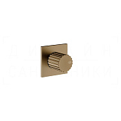 Gessi Incastri Запорный вентиль для термостата, внешняя часть, цвет: deep bronze brushed PVD 75364#791