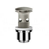 Gessi Донный клапан с переливом “Stop&Go”, цвет: chrome brushed 01422#147