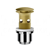 Gessi Донный клапан с переливом “Stop&Go”, цвет: gold brushed 01422#716