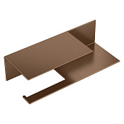Boheme Qubic Держатель туалетной бумаги с полочкой, подвесной, цвет: brushed bronze 10721-2-BRB