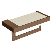 Boheme Qubic Держатель туалетной бумаги с полочкой, подвесной, цвет: brushed bronze 10721-BRB