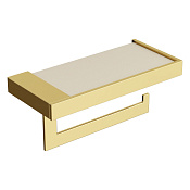 Boheme Qubic Держатель туалетной бумаги с полочкой, подвесной, цвет: gold 10721-G