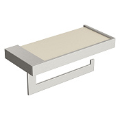 Boheme Qubic Держатель туалетной бумаги с полочкой, подвесной, цвет: nickel brush 10721-NB