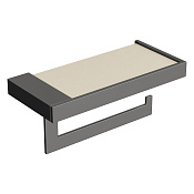 Boheme Qubic Держатель туалетной бумаги с полочкой, подвесной, цвет: shine gun metall 10721-SGM