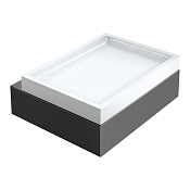 Boheme Qubic Мыльница с керамической чашей, подвесная, цвет: shine gun metall 10723-SGM