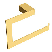 Boheme Qubic Полотенцедержатель 23 см, подвесной, полукольцо, цвет: gold 10725-G