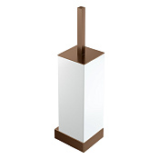 Boheme Qubic Ершик для унитаза подвесной с керамической колбой, цвет: brushed bronze 10734-BRB