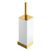 Boheme Qubic Ершик для унитаза подвесной с керамической колбой, цвет: gold 10734-G