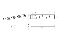 Boheme Qubic Полка подвесная 60 см, цвет: nickel brush 10736-NB
