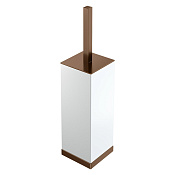 Boheme Qubic Ершик для унитаза напольный с керамической колбой, цвет: brushed bronze 10949-BRB