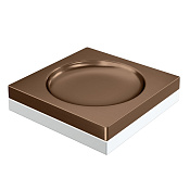 Boheme Qubic Мыльница с латунной чашей, настольная, цвет: brushed bronze 10960-BRB