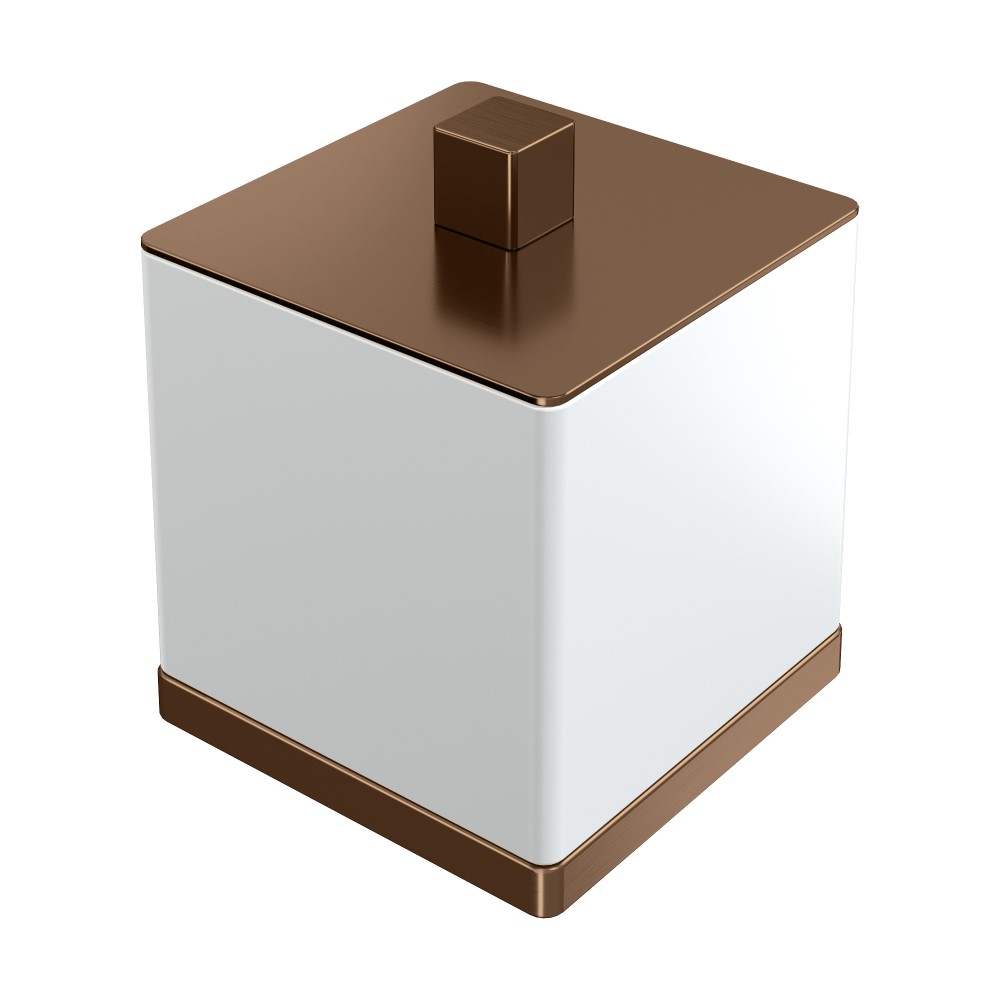 Boheme Qubic Диспенсер ватных дисков, настольный, цвет: brushed bronze 10964-BRB