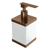 Boheme Qubic Дозатор для жидкого мыла, настольный, керамическая колба, цвет: brushed bronze 10969-BRB