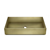 Gessi 316 Раковина чаша 60х35х12,5h см, без перелива и крепления, цвет: brushed brass PVD 54606#727